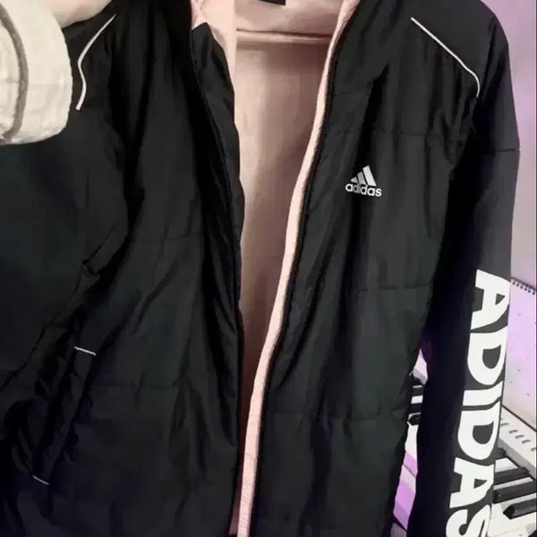 [BUNJANG] Adidas Vintage Puffer Jacket / 아디다스 검핑 딸기우유 희귀 양산형 빈티지 패딩 판매