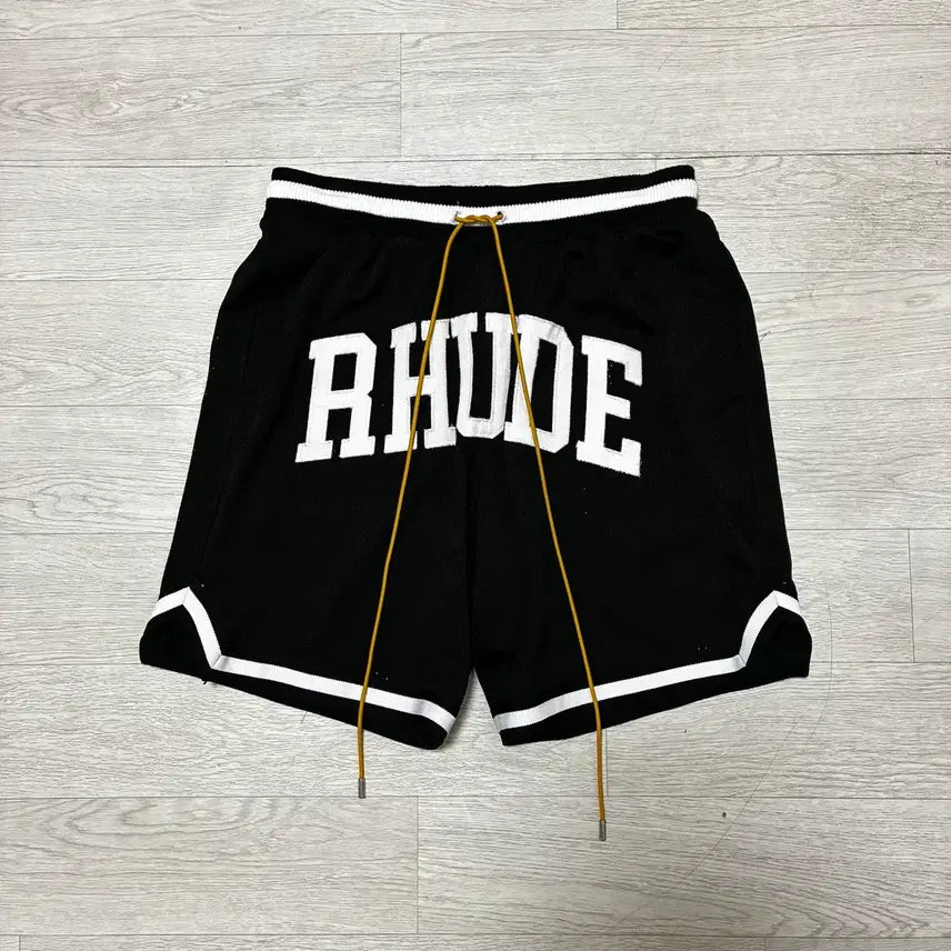 [BUNJANG] Lood 25ss Mesh Embroidered Logo Drawstring Shorts / [M] 루드 25ss 메쉬 자수 로고 드로스트링 쇼츠