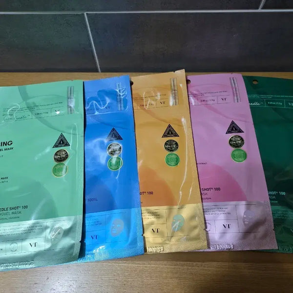 [BUNJANG] VT Cosmetics Cica Riddle Shot 100 2-Step Hydrogel Mask Set (5 Types) / VT 코스메틱 시카 리들샷 100 2스텝 하이드로겔 마스크 5종