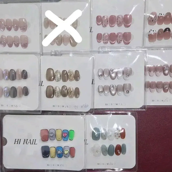 [BUNJANG] Nail Tip Set - Various Designs, M Size / 다양한 디자인에 붙이는 네일팁 세트