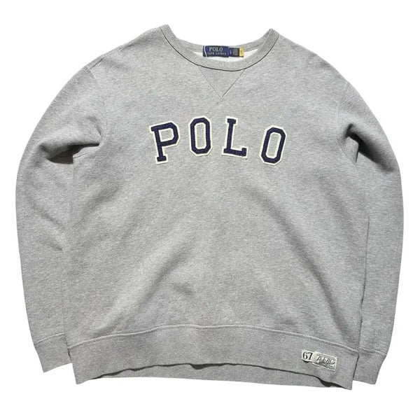 [BUNJANG] Polo Ralph Lauren Logo Spellout Sweatshirt / [L-XL] 폴로 랄프로렌 로고 스펠아웃 맨투맨 (신형QR)