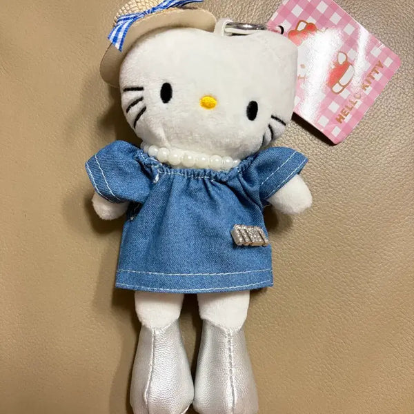 [BUNJANG] Hello Kitty Denim Dress Keychain / 롱다리키티 데님원피스 키링