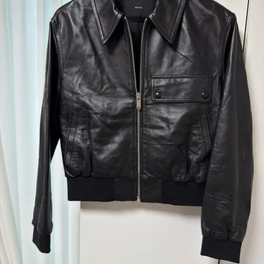 [BUNJANG] BEAKER Lambskin Leather Jacket / 비이커 양가죽 레더 자켓