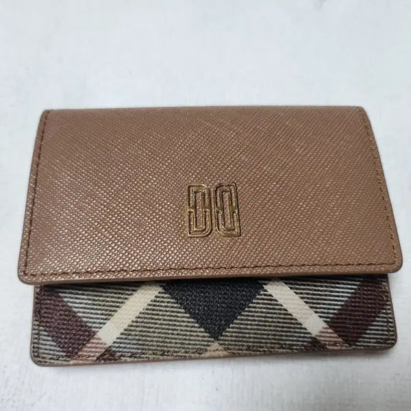 [BUNJANG] Daks Check Pattern Flap Card Wallet / 닥스카드지갑