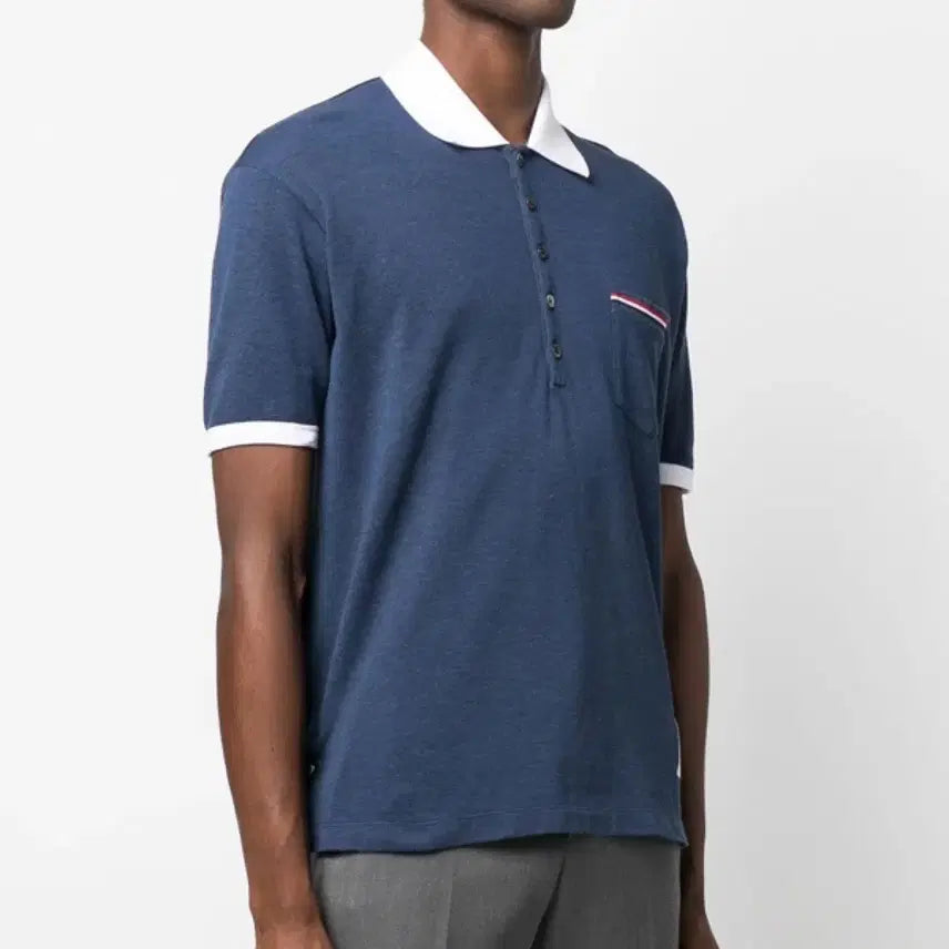 [BUNJANG] Thom Browne RWB Detail Pocket Polo Shirt Size 4 / 톰브라운 RWB 디테일 포켓 폴로 셔츠 4 사이즈