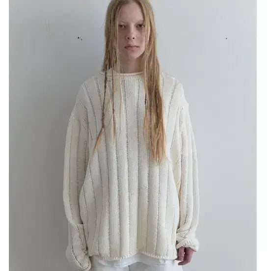 [BUNJANG] Nothing Everything Oversized Yarn Sweater (Ivory) / 낫띵에브리띵 니트 OVERSIZED YARN SWEATER (ivory)