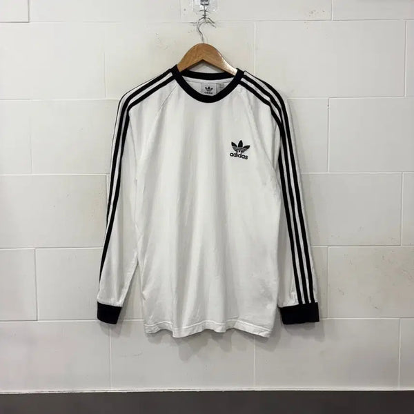 [BUNJANG] Adidas 3-Stripes Long Sleeve T-Shirt White / 아디다스 롱슬리브
