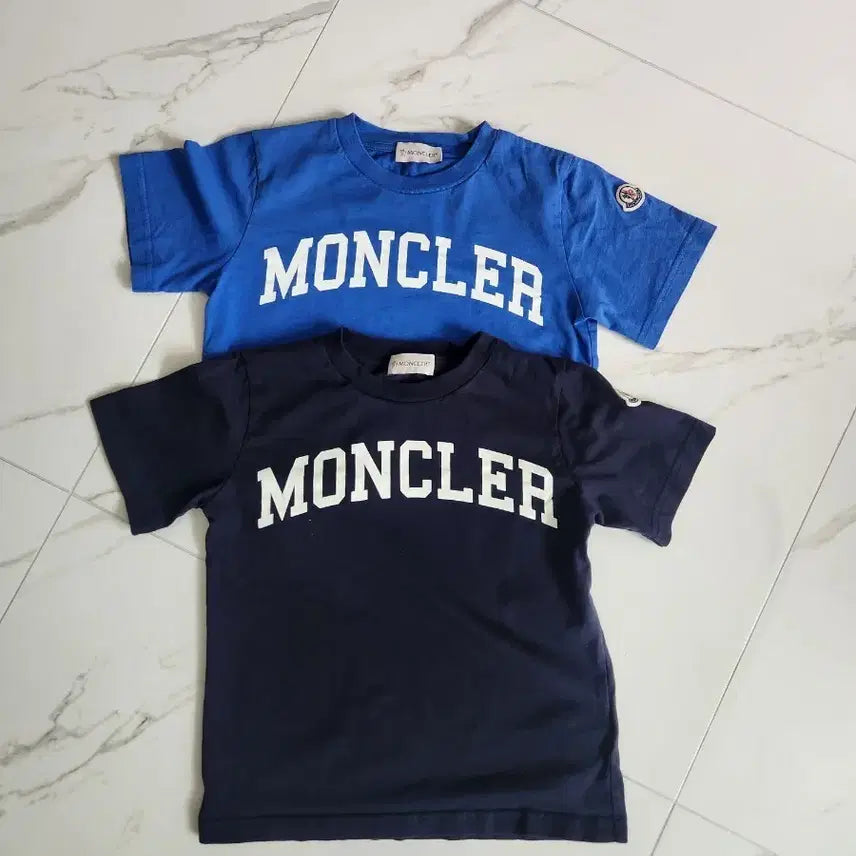 [BUNJANG] Moncler Kids T-Shirt Blue/Navy Size 8A / 몽클레어 키즈 반팔티 블루/네이비 8A