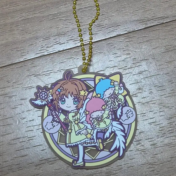 [BUNJANG] Cardcaptor Sakura Sanrio Collaboration Rubber Strap Keychain Little Twin Stars / 카드 캡터 체리 카드 캡터 사쿠라 산리오 콜라보 러버 스트랩 키링 가챠 리틀트윈스타