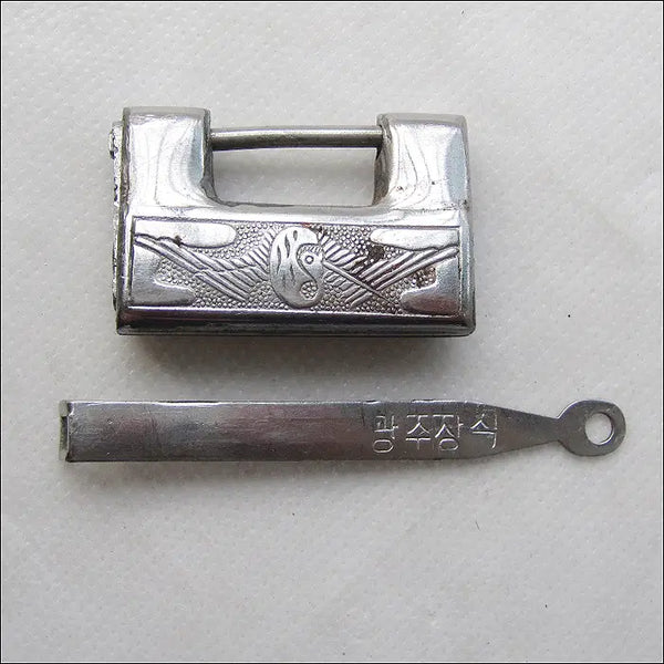 [BUNJANG] Vintage Stainless Steel Small Padlock / 빈티지 스테인리스 소형 자물쇠 (91)