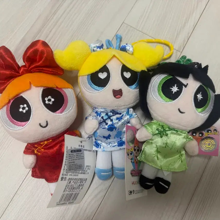 [BUNJANG] Powerpuff Girls Keychain Chinese Style Bundle Set / 파워퍼프걸 키링 중화풍 일괄