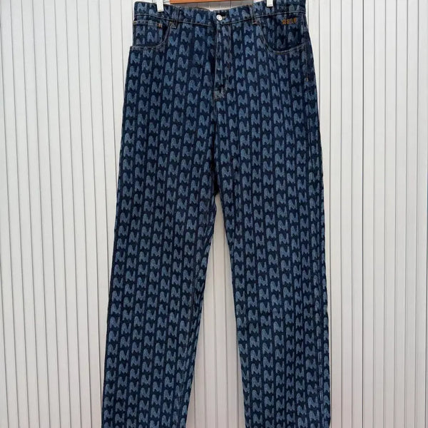 [BUNJANG] MSGM Monogram Print Denim Jeans / MSGM 모노그램 프린트 데님 팬츠