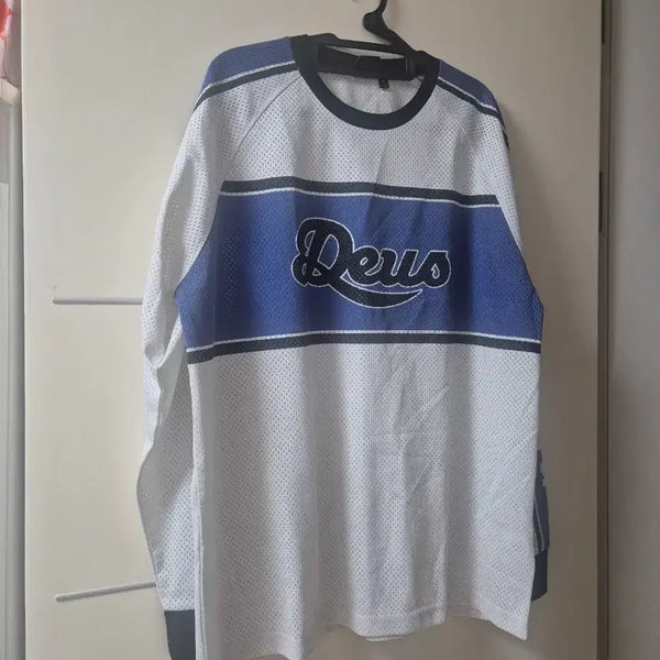 [BUNJANG] Deus Ex Machina Moto Jersey Blue L / 데우스 엑스 마키나 모토져지 블루 L