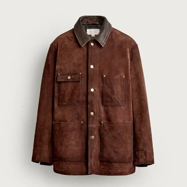 [BUNJANG] Zara Origins Color Block Suede Leather Jacket / 자라 오리진스 26년 가을신상 배색칼라 스웨이드 레더자켓 새제품 전사이즈 4416/336/717