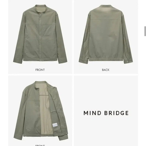 [BUNJANG] Mind Bridge Beige Zip-Up Jacket / 베이지색 집업 자켓 마인드브릿지 실착X