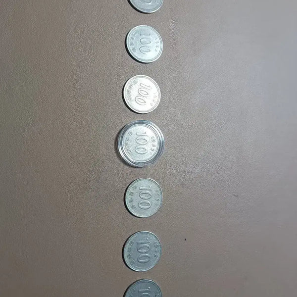 [BUNJANG] 1983-1990 South Korean 100 Won Coins Set / 100원 80년대 신주화 1983년~90년 7개1셋트및 각,각년도별 모음