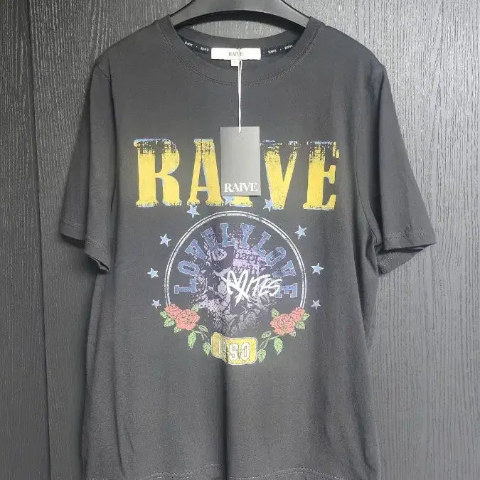 [BUNJANG] RAVE T-Shirt Charcoal Size S / 레이브 티셔츠