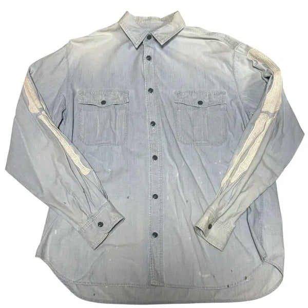 [BUNJANG] Kapital Chambray Work Shirt / 캐피탈 본 샴브레이 워크 셔츠 본 자수 색소폰 4