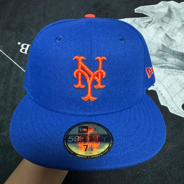 [BUNJANG] New Era 59FIFTY New York Mets Baseball Cap Blue / 뉴에라 59FIFTY MLB 뉴욕 메츠 야구 모자 블루
