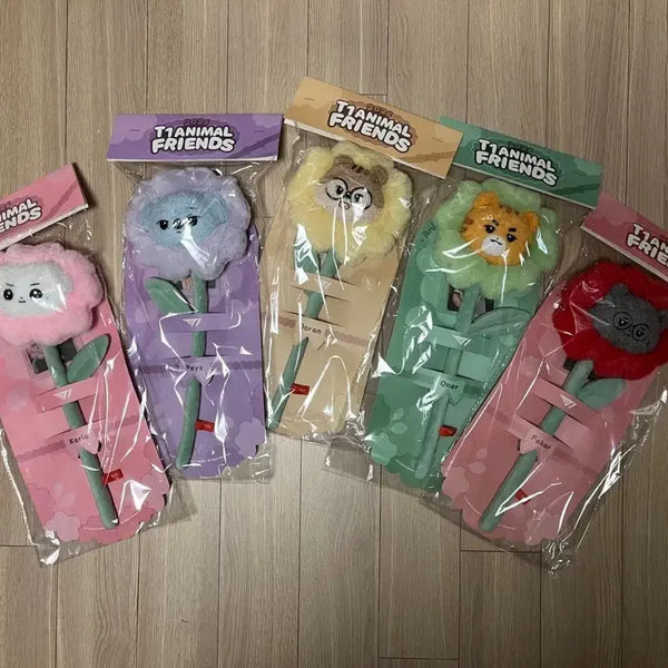 [BUNJANG] T1 Animal Friends Flower Doll Bundle Set / 새상품) T1 티원 애니멀 프렌즈 꽃 (일괄 판매)
