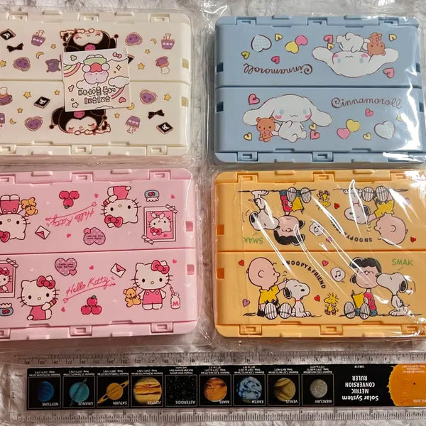 [BUNJANG] Sanrio Characters Folding Storage Box / 키티 쿠로미 시나모롤 스누피 접이식 정리함