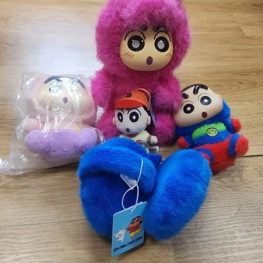 [BUNJANG] Crayon Shin-chan Plush Doll Pink/Blue Set / 짱구는 못말려 봉제인형 핑크/블루 세트