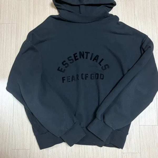 [BUNJANG] Fear of God Essentials The Black Collection Hoodie Jet Black / 에센셜 더 블랙 컬렉션 후드 제트 블랙