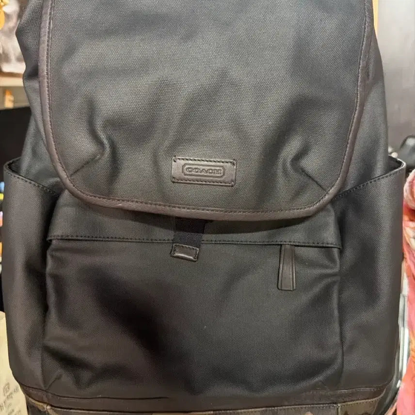 [BUNJANG] Coach Camouflage Colorblock Backpack / 코치 백팩 카모플라쥬 배색