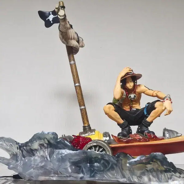 [BUNJANG] One Piece Ace - Fire Fist "Flame Dragon" - Figure Base (LED Included) / 원피스 에이스 화력배 피규어 판매합니다(피규어 미포함)