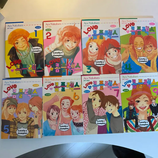 [BUNJANG] Love Complex Manga Set with Sticker Bonus, Can Badge, and Acrylic Charm / 러브콤플렉스 만화책 상태 최상급 스티커부록 캔뱃지 아크릴 일괄양도 러콤