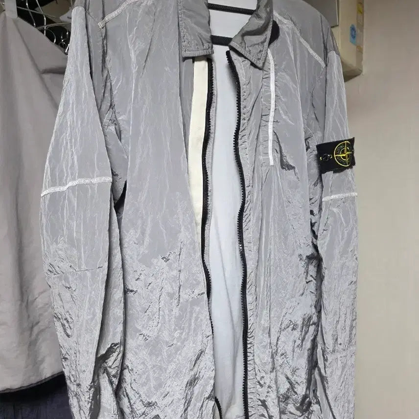 [BUNJANG] Stone Island 18FW Nylon Metal Shirt Jacket Ice / 스톤아일랜드 18fw 나일론메탈 셔츠 아이스