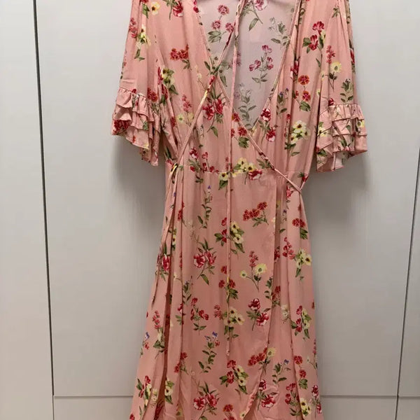 [BUNJANG] Forever 21 Floral Wrap Dress L / 포에버21 꽃무늬 랩스타일 원피스 L