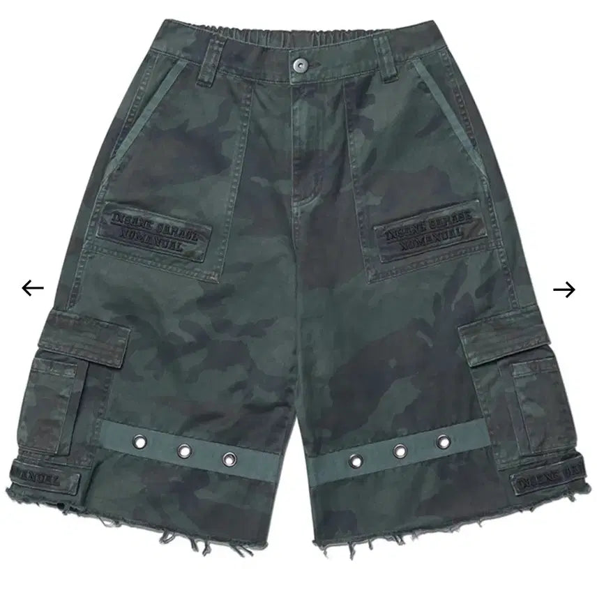 [BUNJANG] No Manual Insane Garage Cargo Bermuda Shorts Size 2 / 노매뉴얼 인세인개러지 카고 버뮤다 2Size