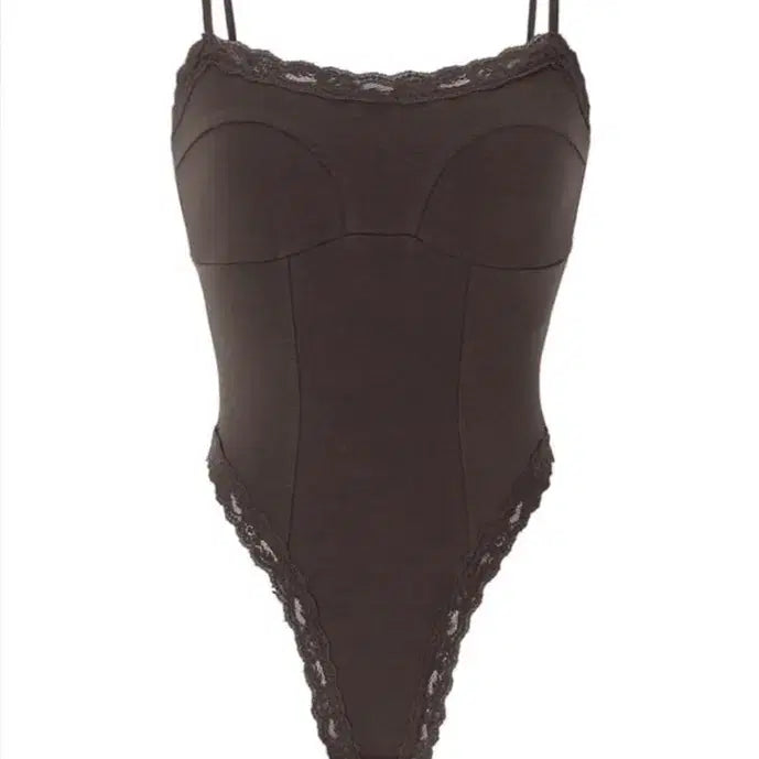 [BUNJANG] 3Times Evelyn Lace Top Brown S / 쓰리타임즈 에블린 브라운s