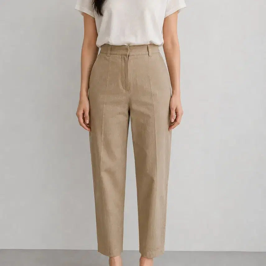 [BUNJANG] The Cashmere Beige Cotton Linen Pants / [24] 더캐시미어 베이지 코튼 린넨 팬츠
