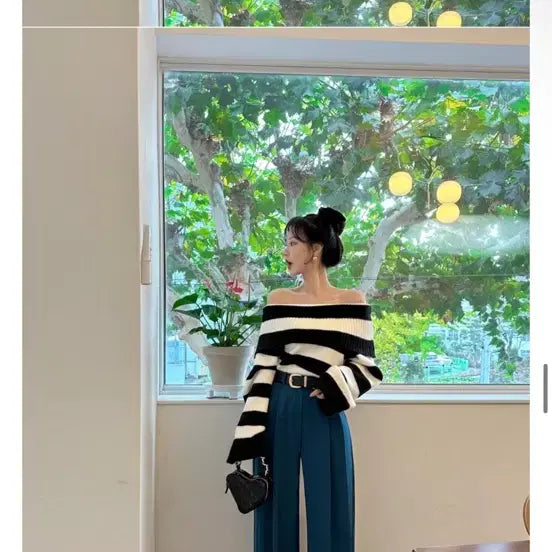 [BUNJANG] Postmonition Slack Pants Blue-Green Long S / 포스트모니션 슬랙스 블루그린 롱S