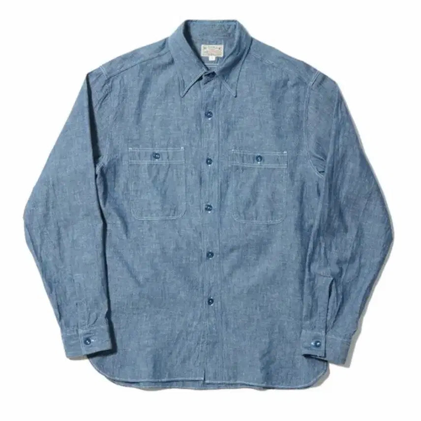 [BUNJANG] Buzz Rickson Chambray Work Shirt Blue BR25995 / 버즈릭슨 샴브레이 워크 셔츠 블루 BR25995