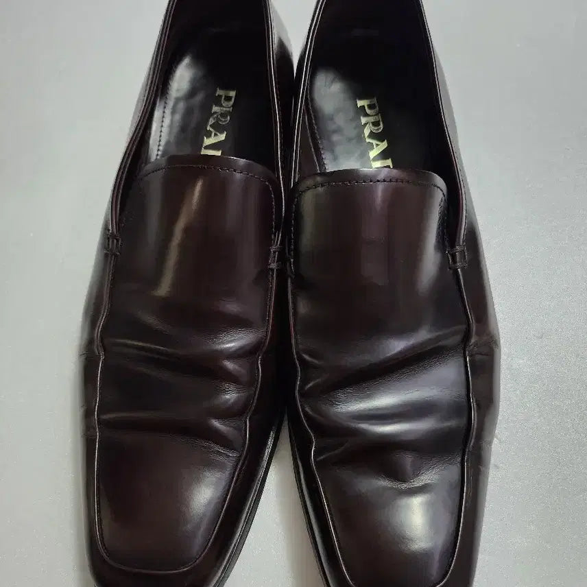 [BUNJANG] Prada Men's Leather Loafers - Deep Brown / [8] 프라다 남성 레더 로퍼
