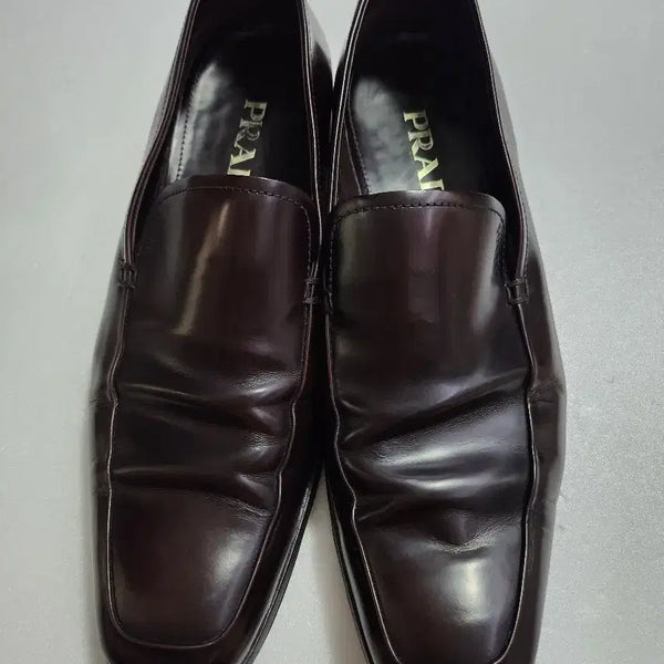 [BUNJANG] Prada Men's Leather Loafers - Deep Brown / [8] 프라다 남성 레더 로퍼