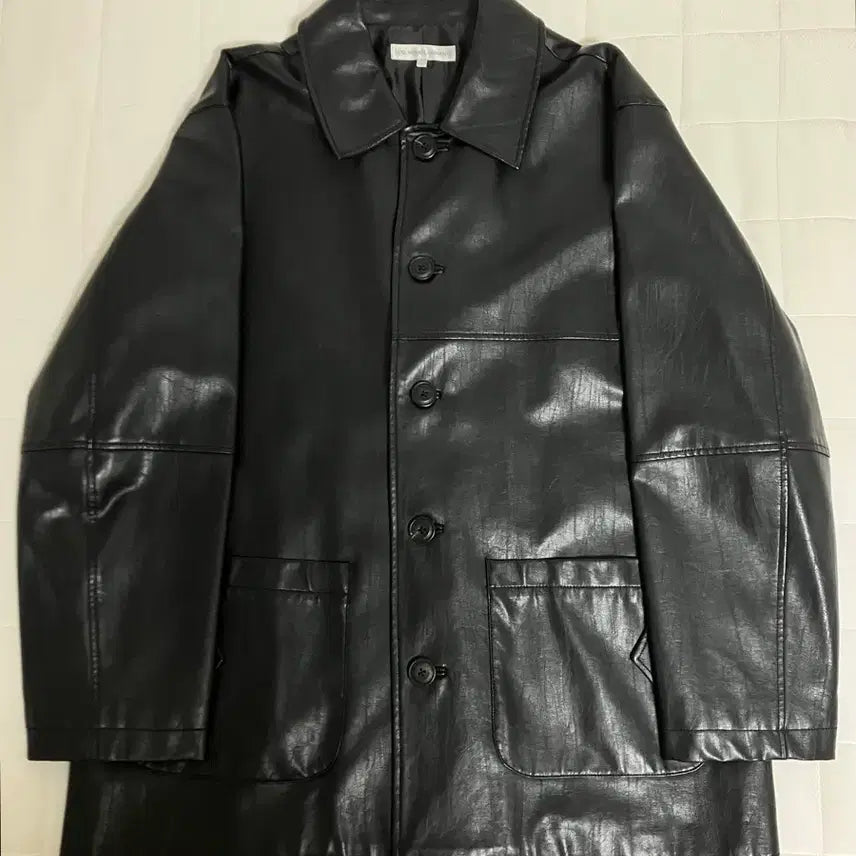 [BUNJANG] LIFUL Minimal Garments Leather Car Coat / 라이풀 미니멀 가먼츠 레더 카코트 L