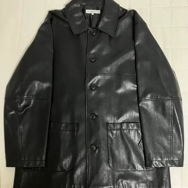 [BUNJANG] LIFUL Minimal Garments Leather Car Coat / 라이풀 미니멀 가먼츠 레더 카코트 L