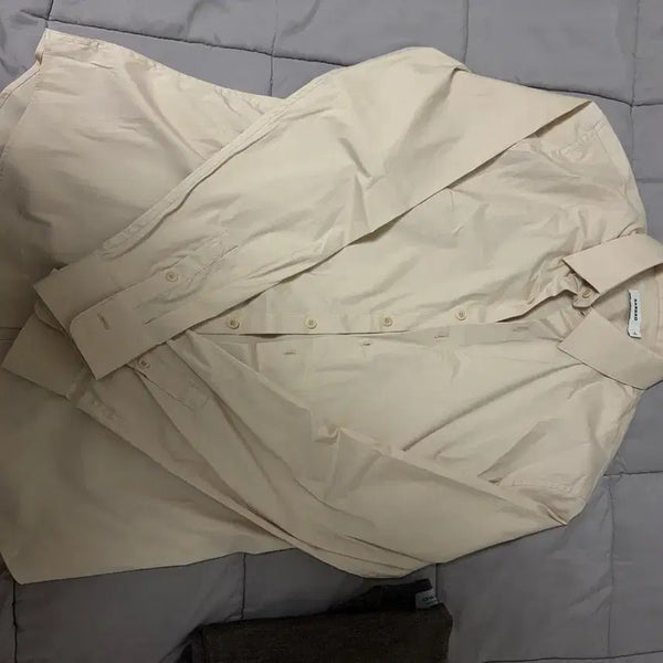 [BUNJANG] Sandro Slim Fit Shirt Beige L / (새상품 미착용) 산드로 슬림핏 셔츠 L 베이지
