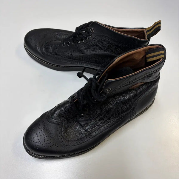 [BUNJANG] Fred Perry Northgate Brogue Leather Boots Black UK 9 / 프레드페리 노스게이트 브로그 레더 부츠 블랙 UK9 (280)
