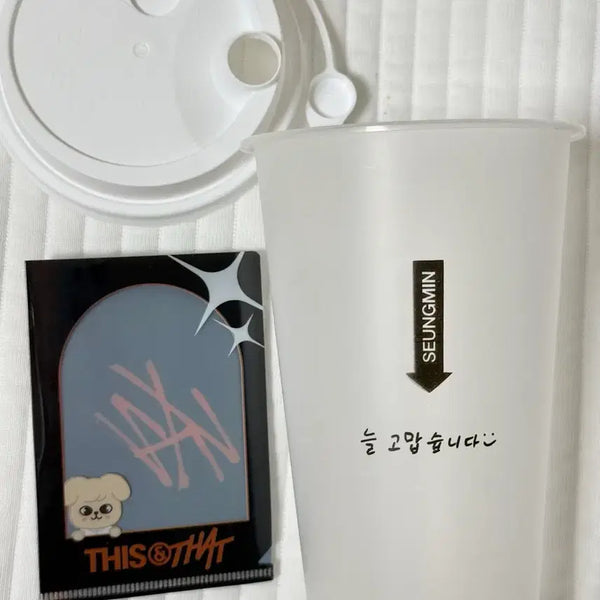 [BUNJANG] Seungmin Message Reusable Cup & Perfim Skizoo Holder / 승민 메세지 리유저블컵 퍼핌 스키주 홀더