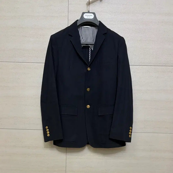 [BUNJANG] Thom Browne Gold Button Navy Blazer Jacket / 톰브라운 금장 블레이저 자켓