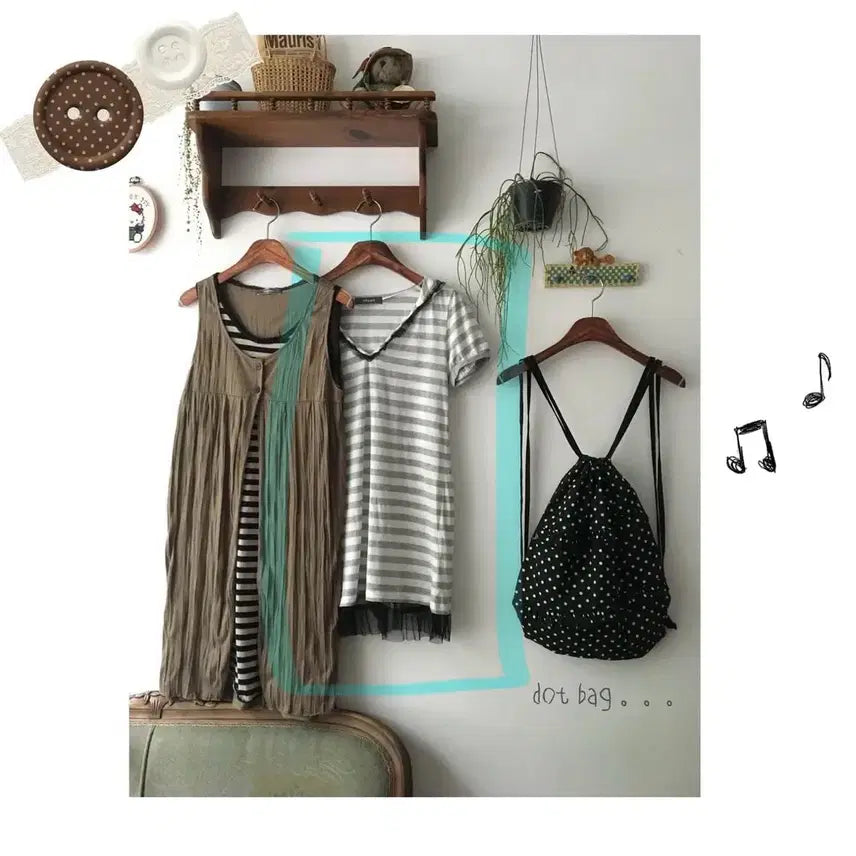 [BUNJANG] Joky Gal Japanese Mori Girl Grey Stripe Hooded Dress / Joky gal 봉지빈티지 일본 모리걸 그레이 스트라이프 후드 원피스