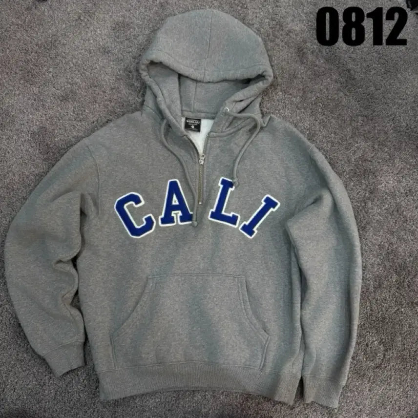 [BUNJANG] Who.a.u Cali Patch Half-Zip Hoodie (L) / 후아유 그레이 후드 반집업 (L)