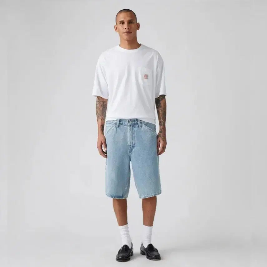 [BUNJANG] Levi's 568 Loose Fit Carpenter Denim Shorts / 리바이스 568 루즈핏 카펜터 쇼츠 데님 반바지 [새상품]