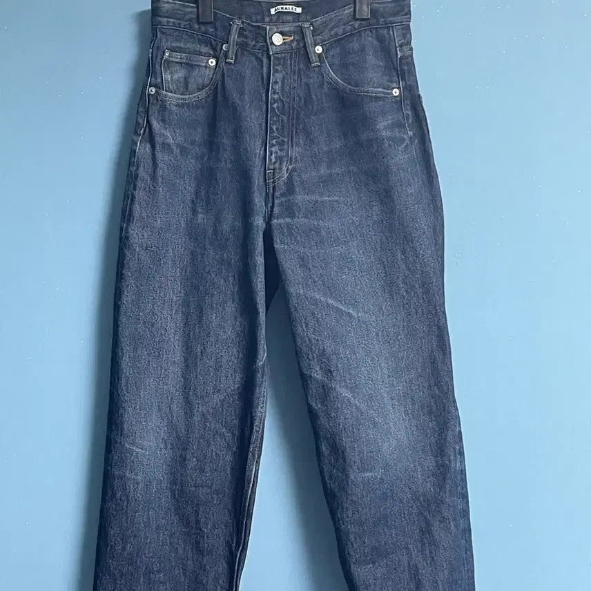[BUNJANG] Auralee Hard Twist Denim 5P Pants Indigo / 오라리 하드 트위스트 데님 5P 팬츠 인디고