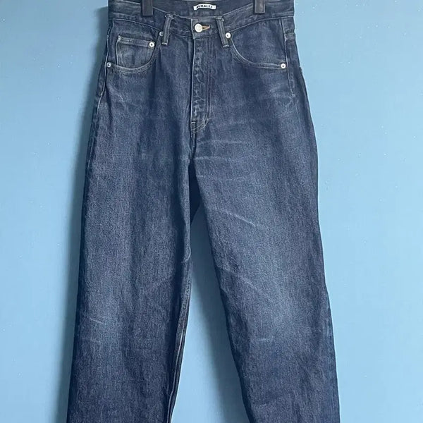 [BUNJANG] Auralee Hard Twist Denim 5P Pants Indigo / 오라리 하드 트위스트 데님 5P 팬츠 인디고